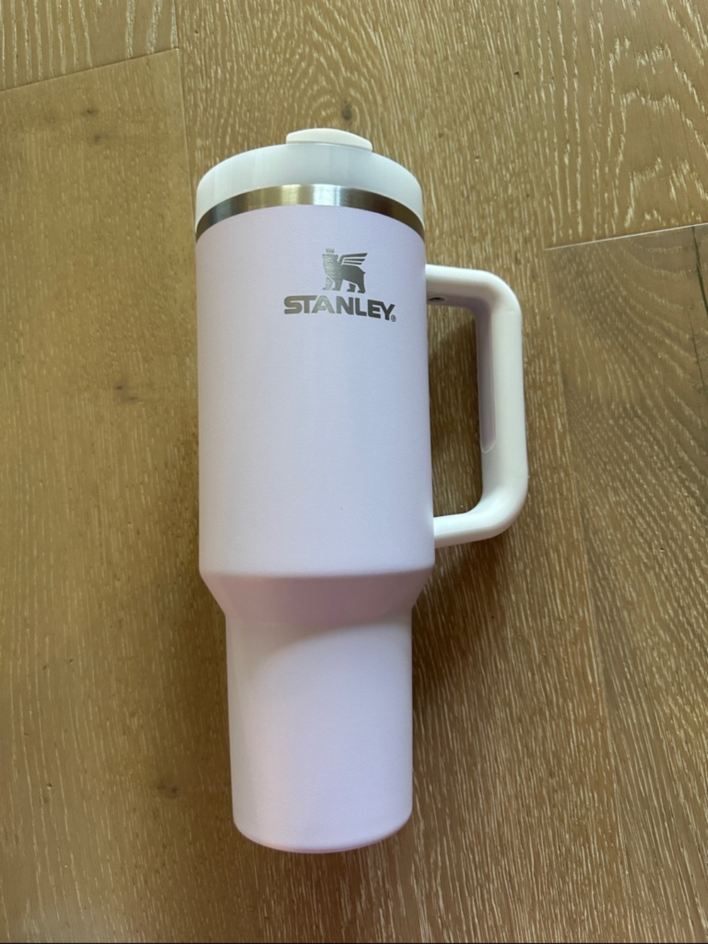 Stanley 40 oz light purple and White Insulated Travel Mug with Handle